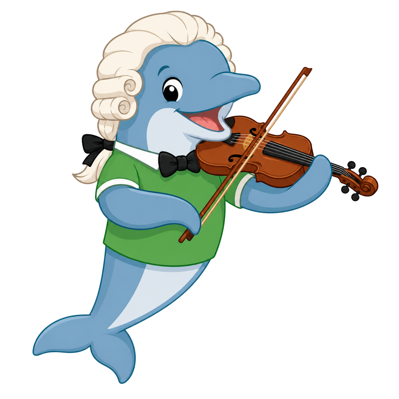 Cute dolphin Playing dolphin Violinist