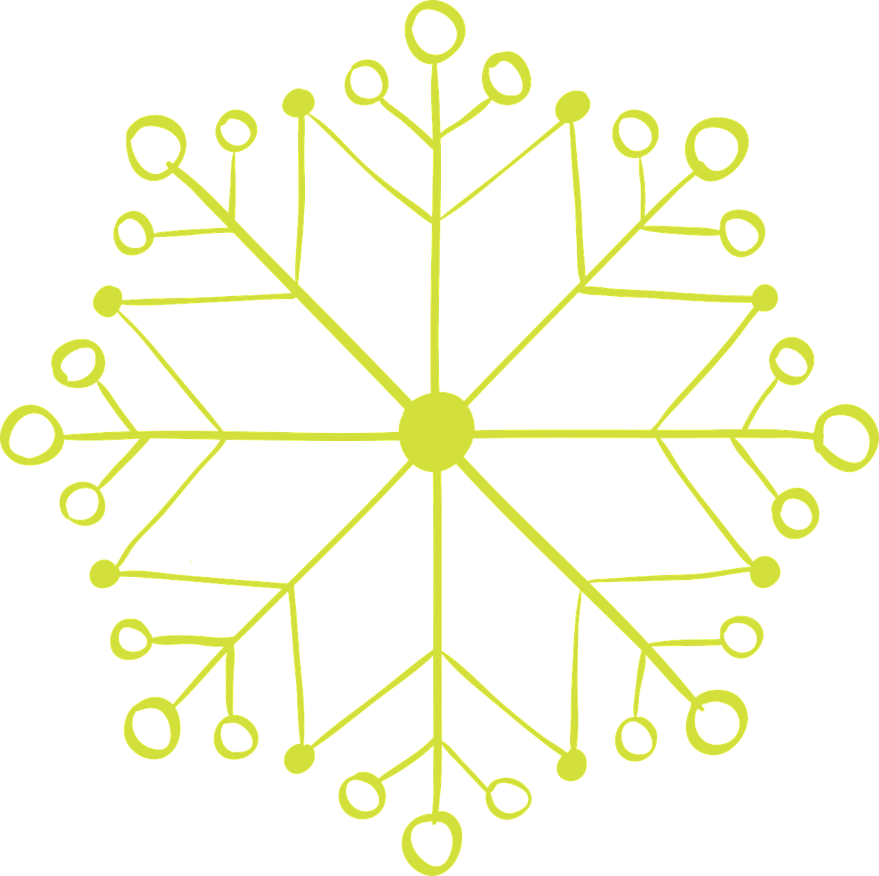 Snowflake Nature Winter Stickdatei