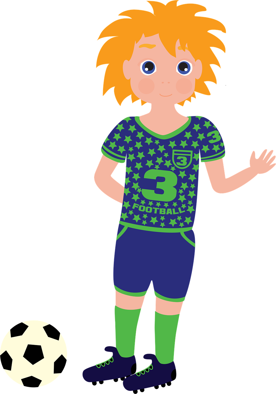 Football Footballer Boy Stickdatei – Sport