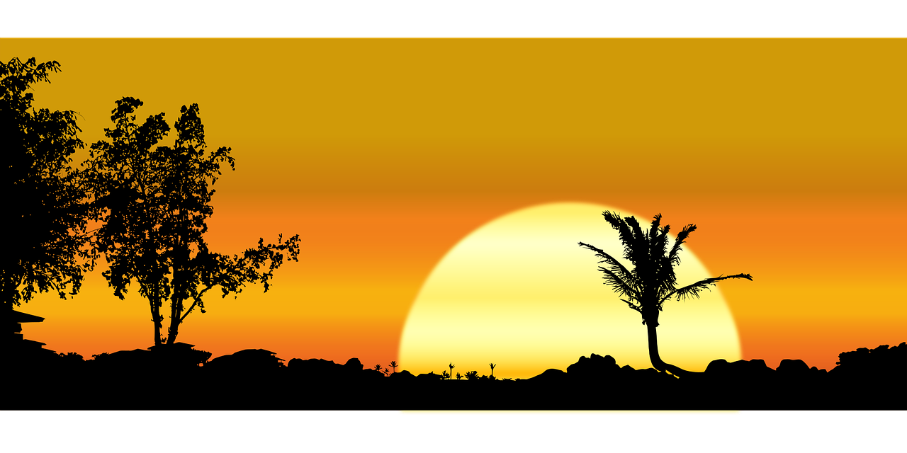 Maui Hawaii Sunset Stickdatei