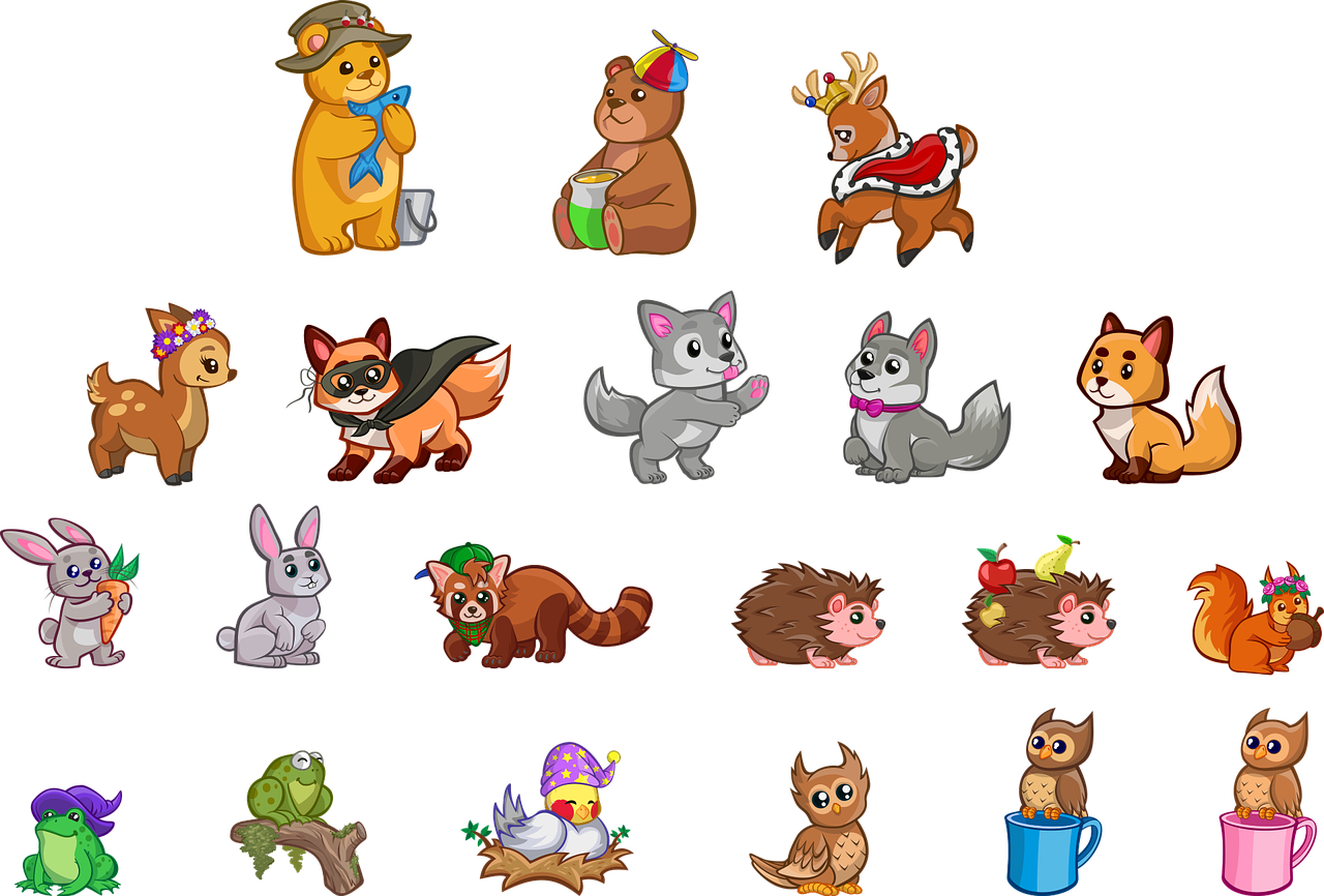 Animals Rodents Cartoon Stickdatei