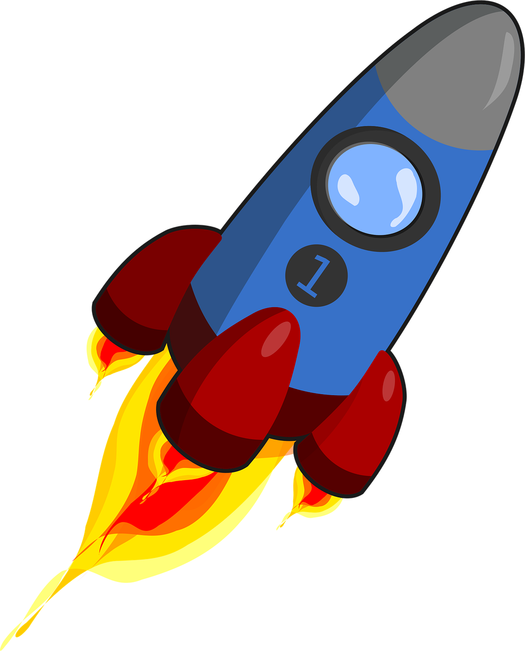 Rocket Missile Space ship Stickdatei