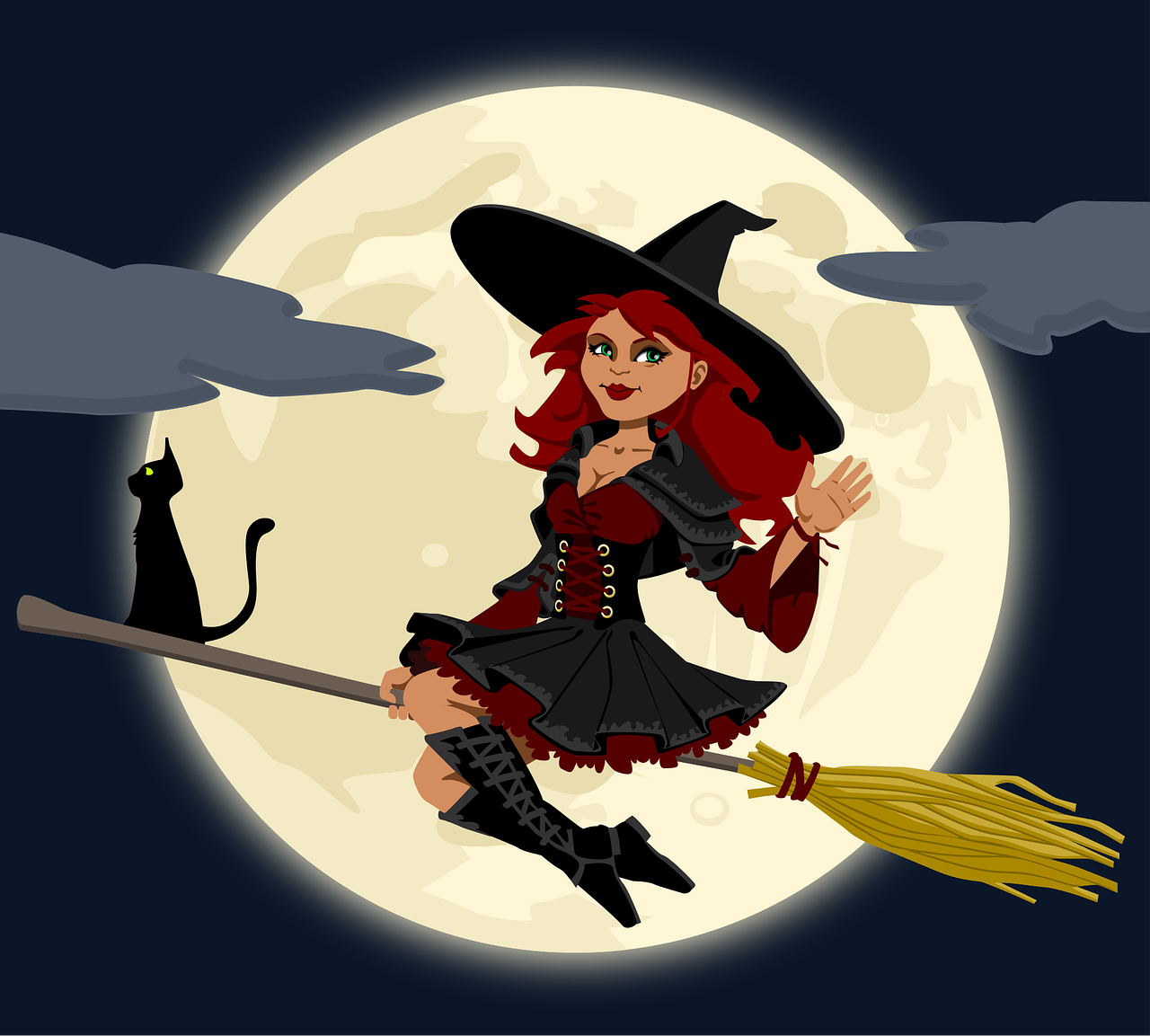 Witch Animal Witchcraft Stickdatei – Natur