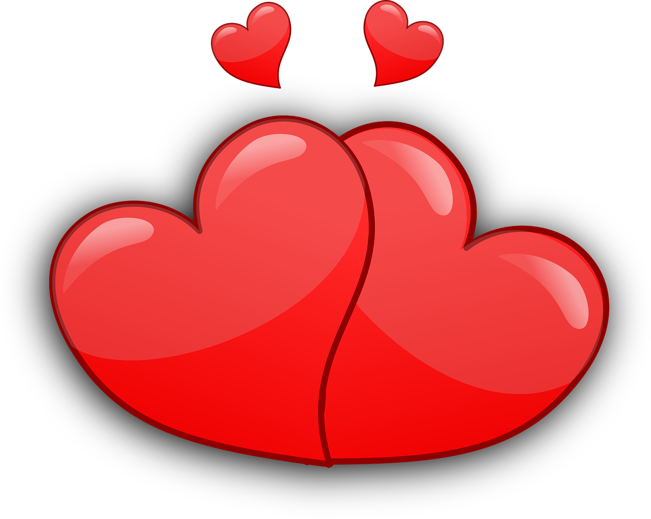 Hearts Couple Together Stickdatei – Herzen & Liebe