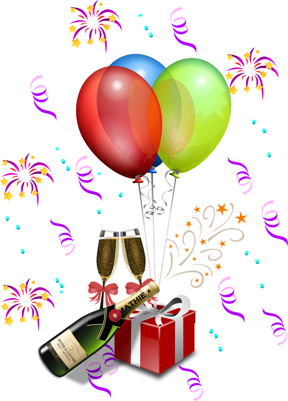 Anniversary Balloons Bottle