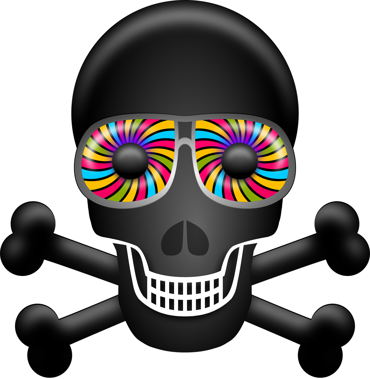 Psychedelic Skull Bones