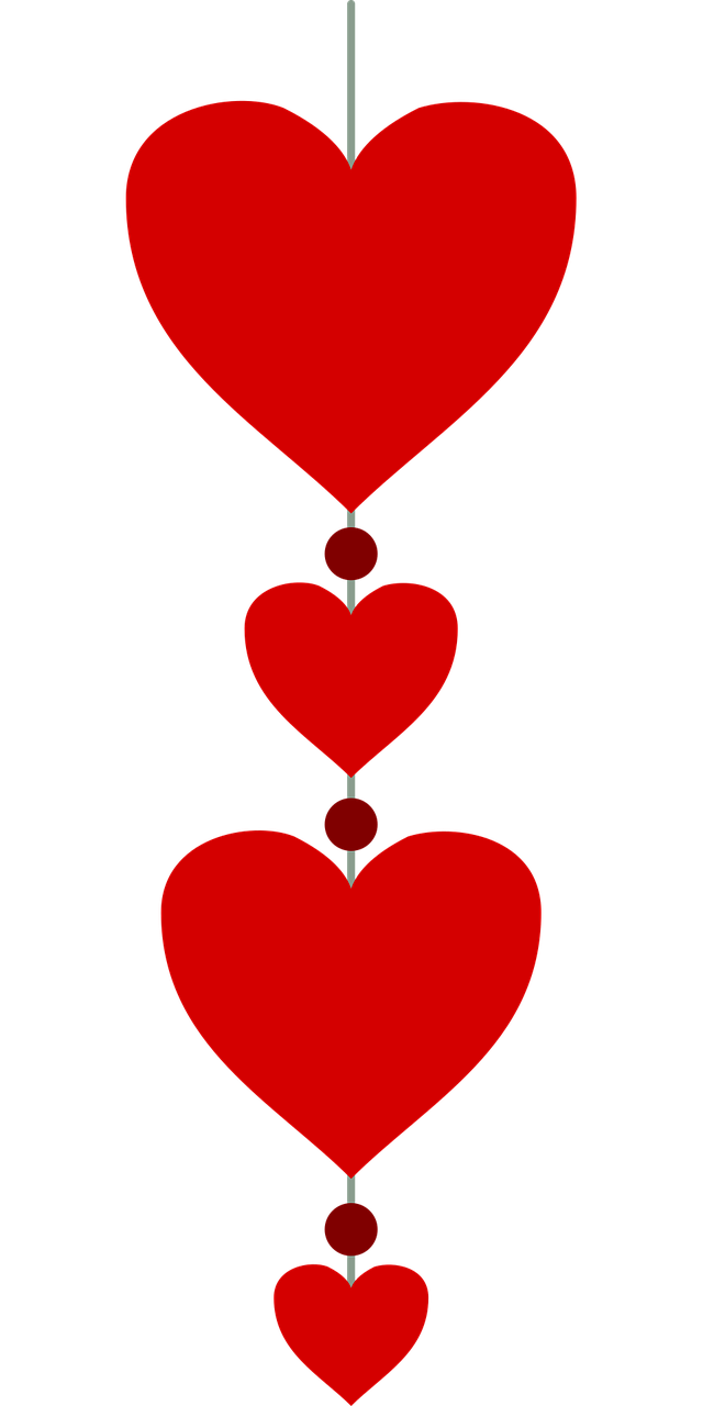 Pendant Heart Valentine's day Stickdatei – Herzen & Liebe