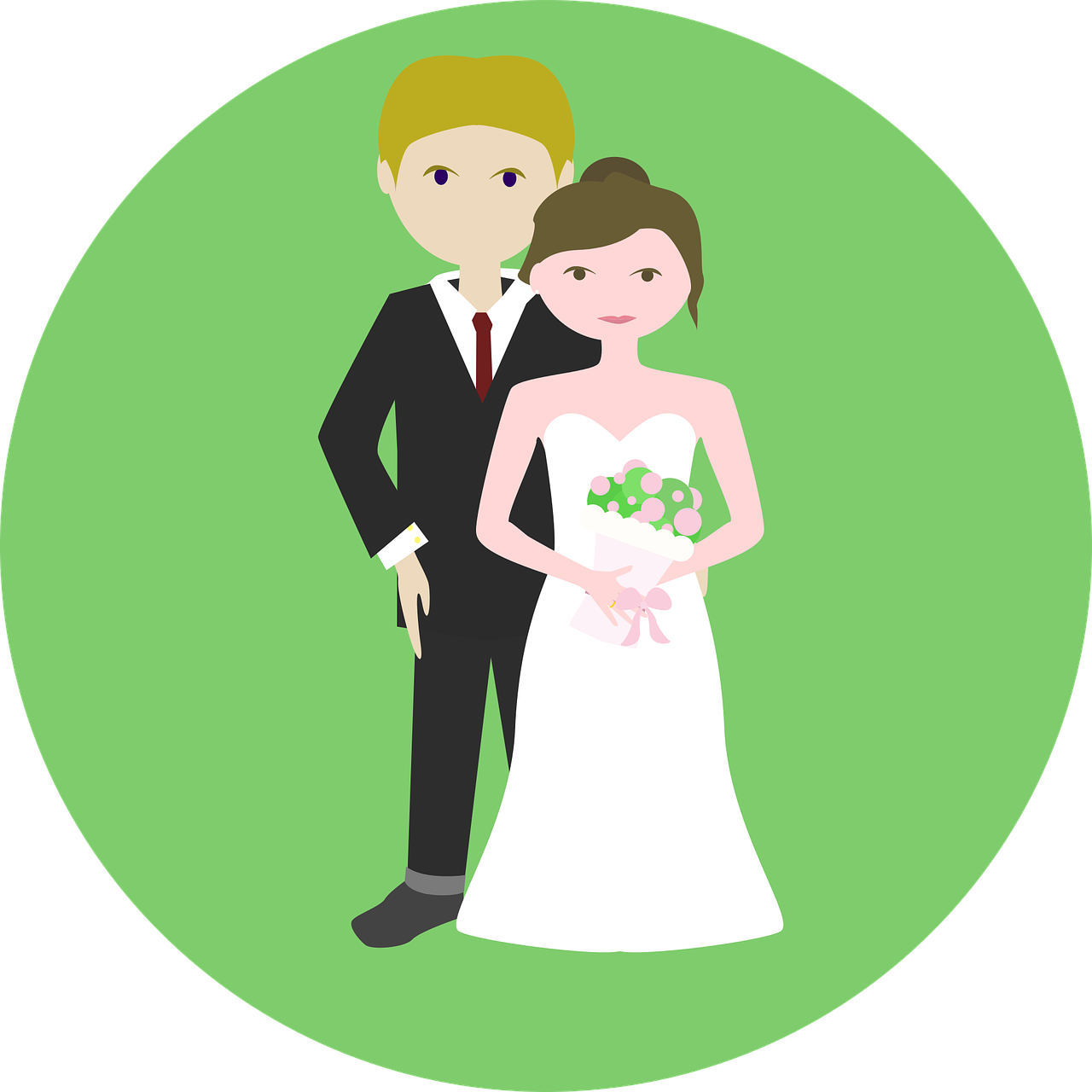 Bride and groom Before Wedding Stickdatei