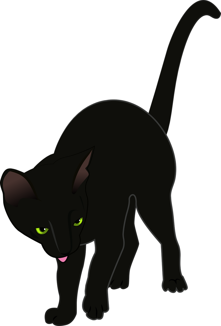 Cat Nature Black Stickdatei