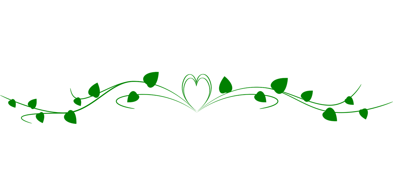 Ornament Heading Nature Stickdatei – Herzen & Liebe