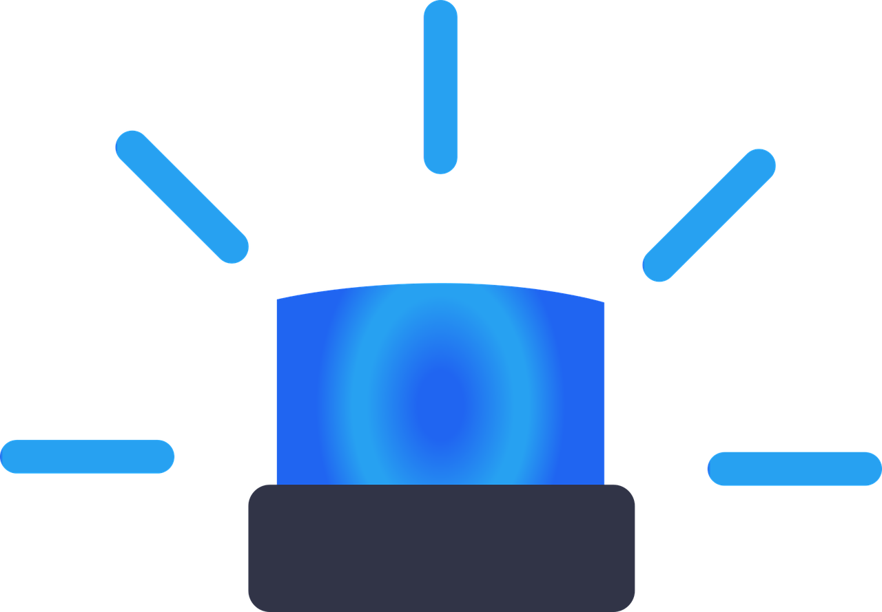 Blue light Alarm Siren