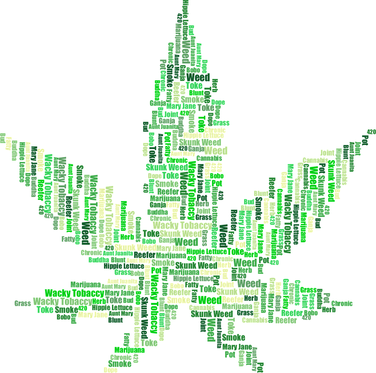 Hemp Leaf Nature Stickdatei