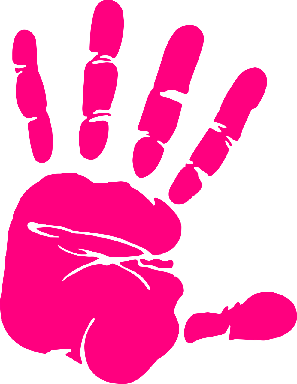 Hand Print Pink