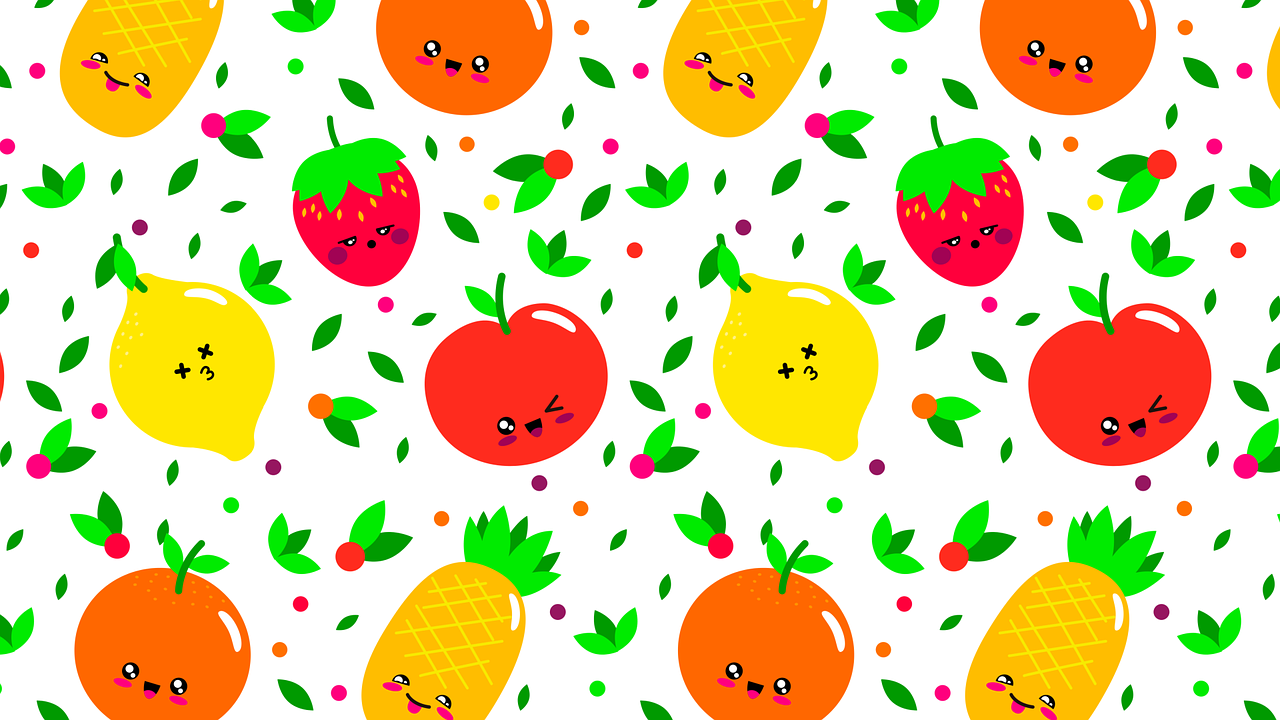 Pattern Fruit Fruits Stickdatei