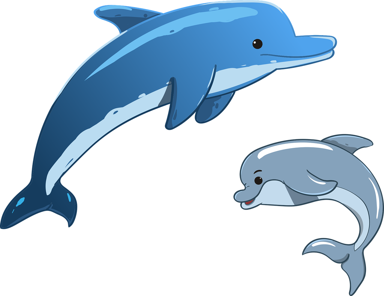 Dolphin Sea Animals Stickdatei