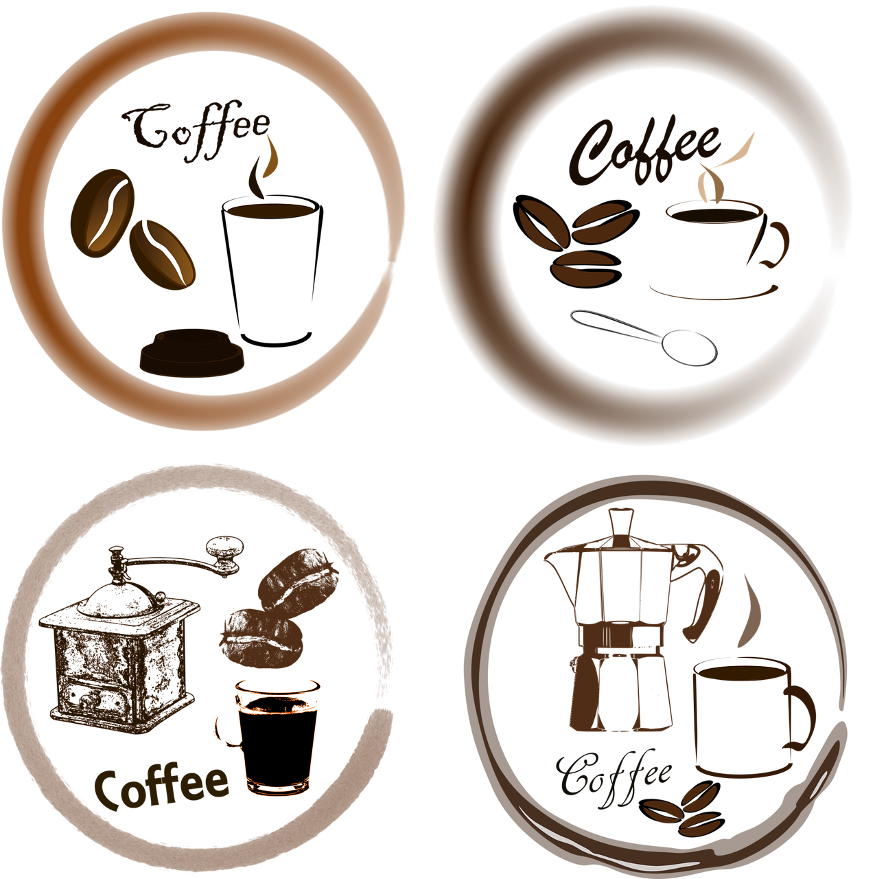 Coffee Drink Breakfast Stickdatei – Essen & Trinken