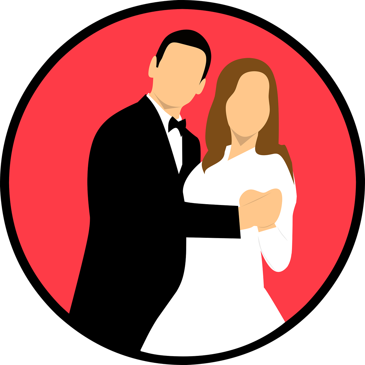 Wedding Married Icon Stickdatei – Herzen & Liebe