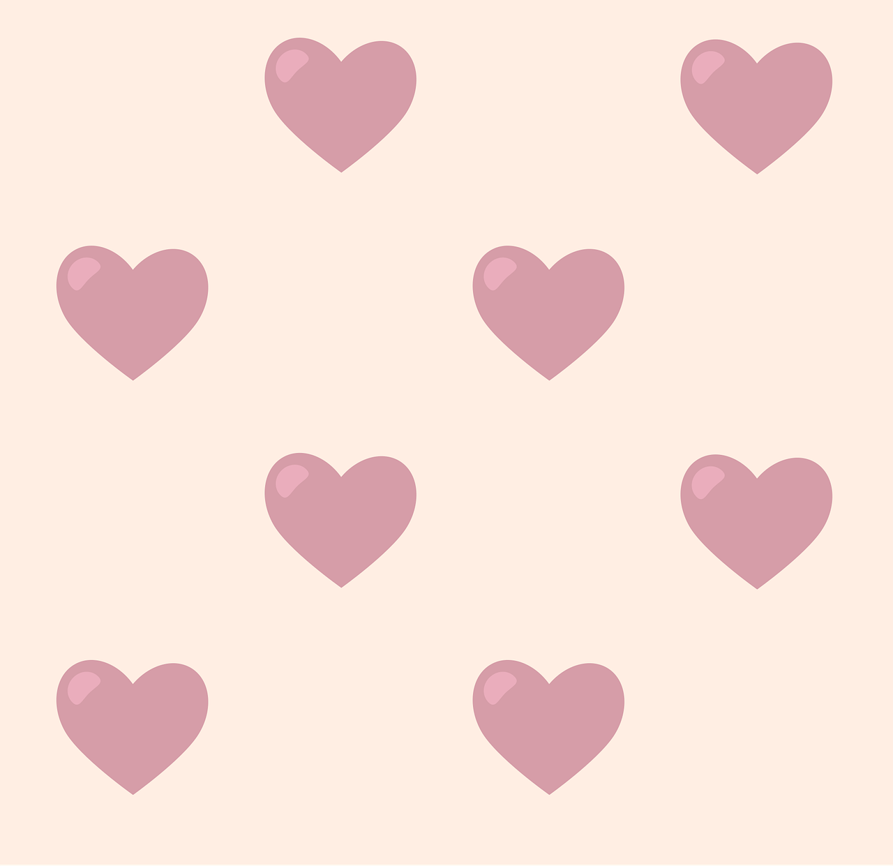 Pattern Hearts Romantic
