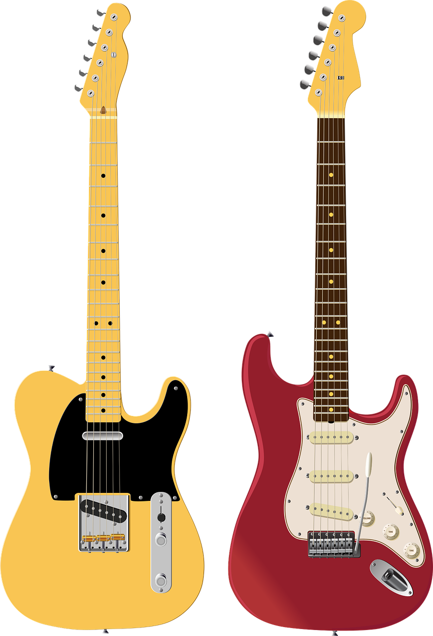 Stratocaster Telecaster Guitar Stickdatei – Musik