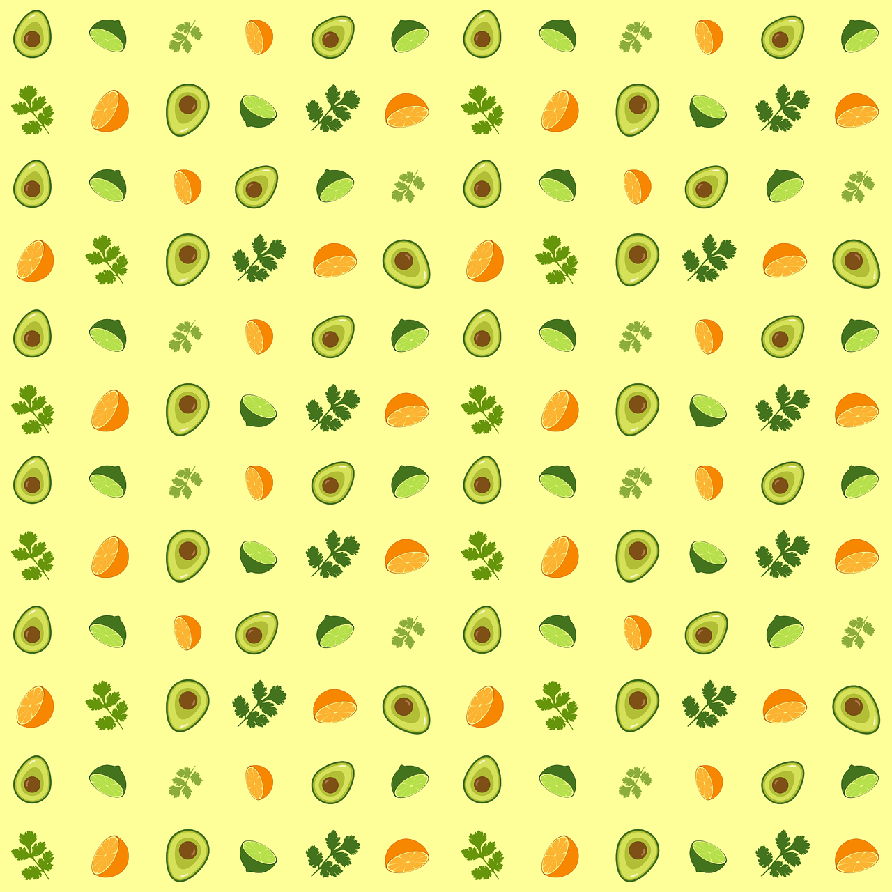 Guacamole Pattern Avocado Stickdatei