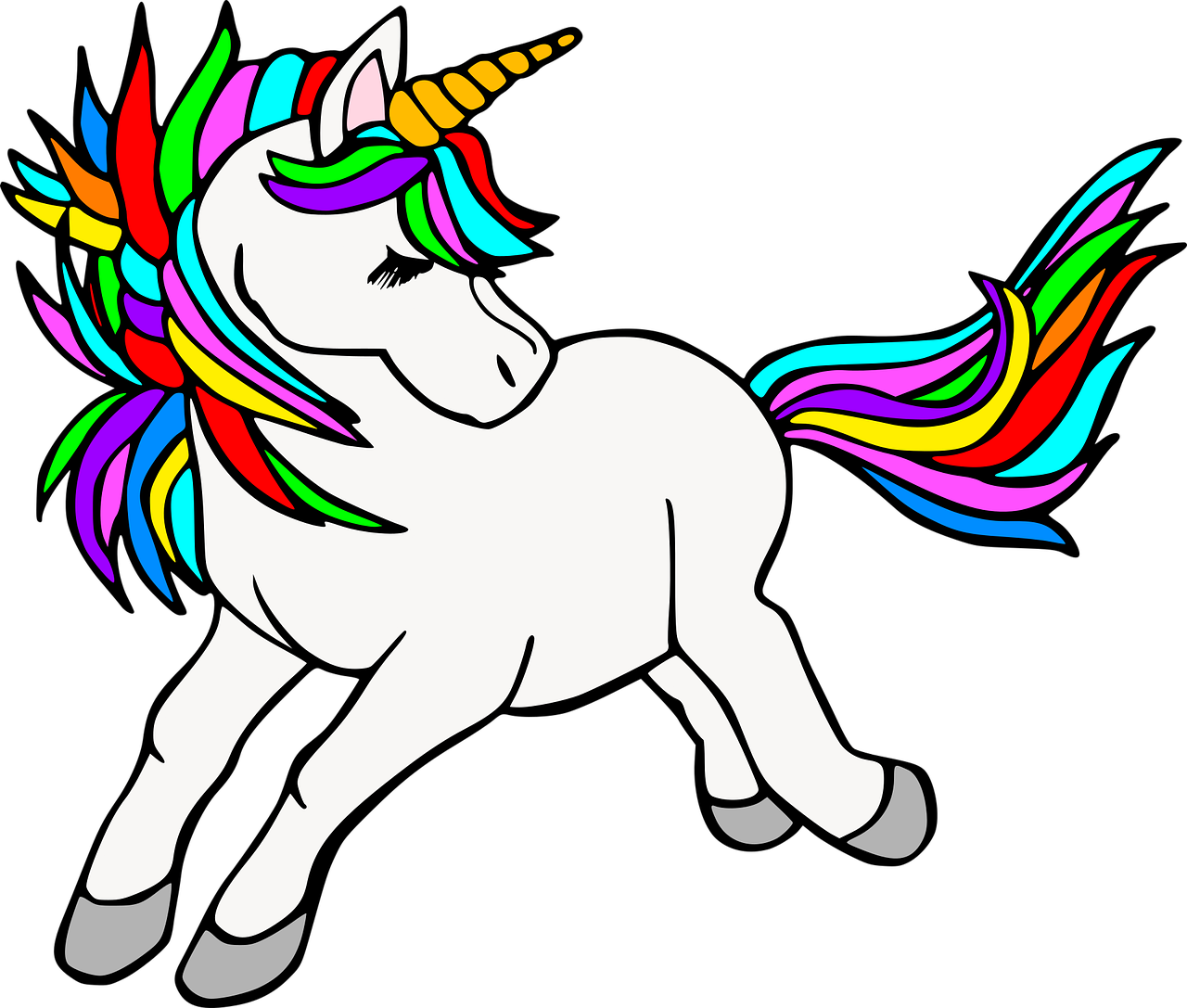 Unicorn Horses Icon Stickdatei – Kinder
