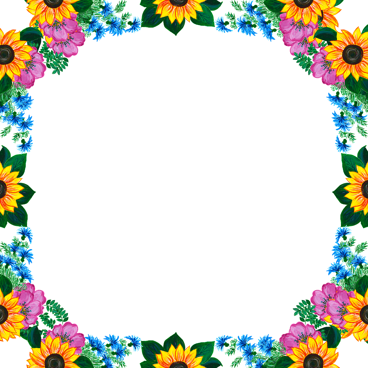 Frame Flowers Flower background