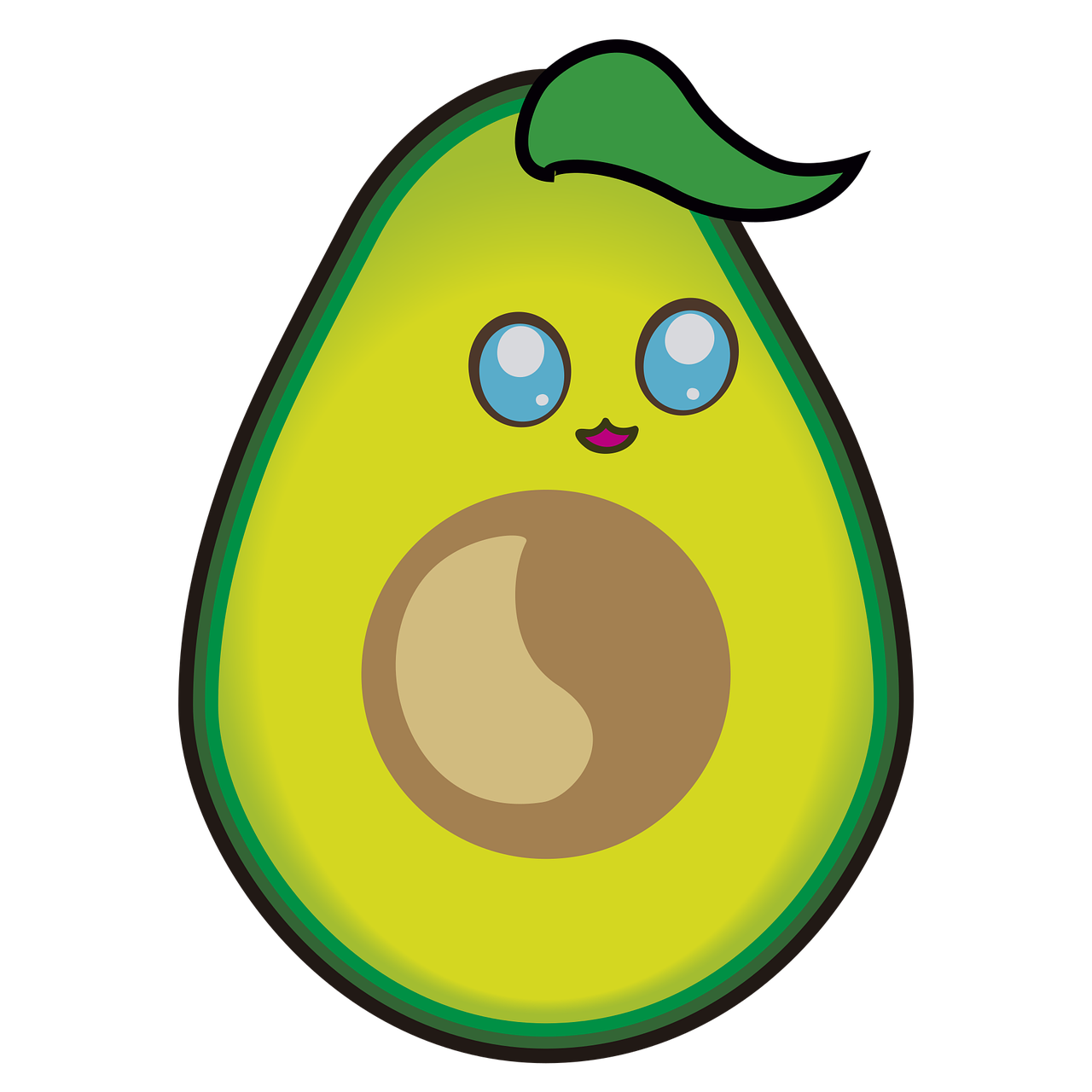 Avocado Expensive Smile Stickdatei