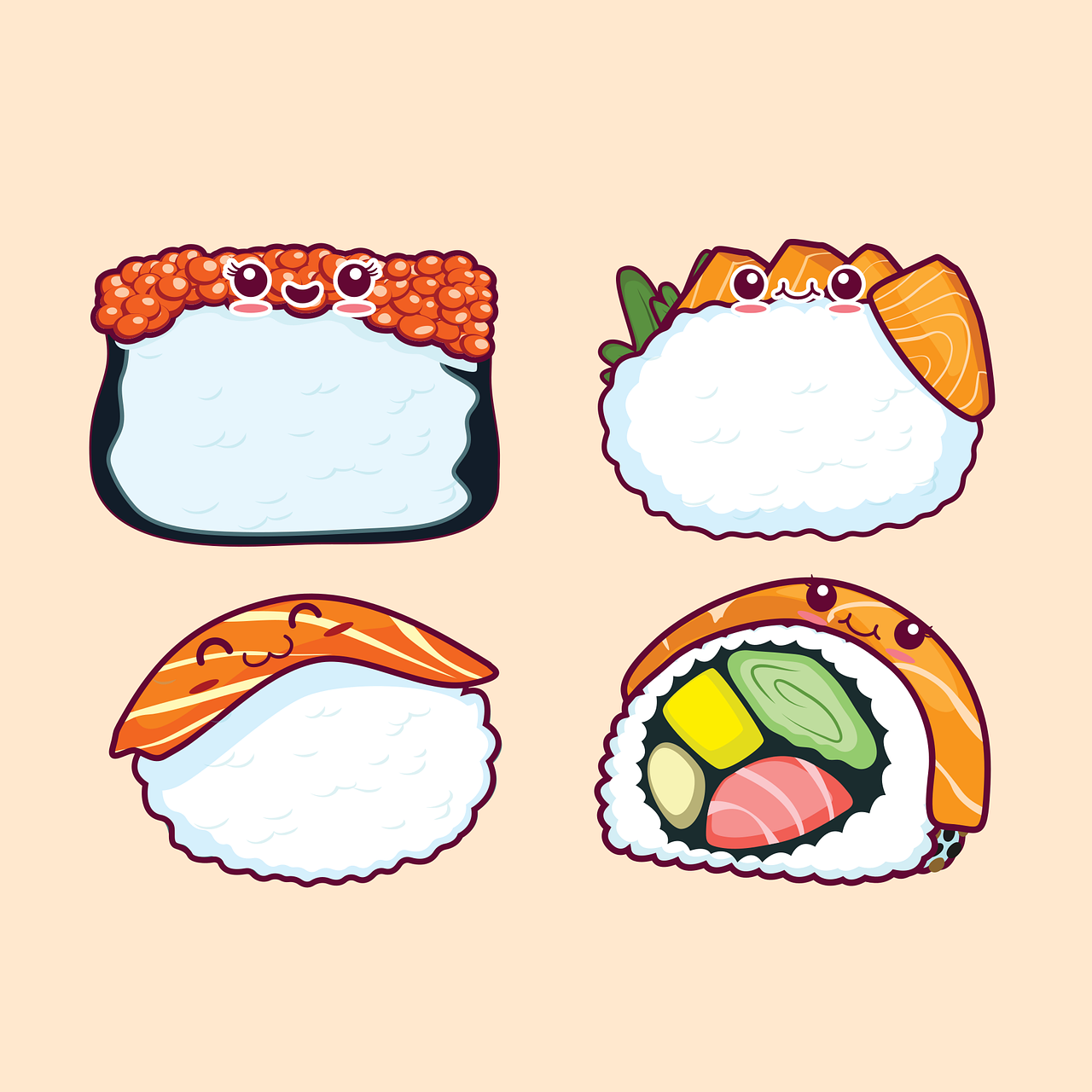 Rice ball Japanese food Cartoon