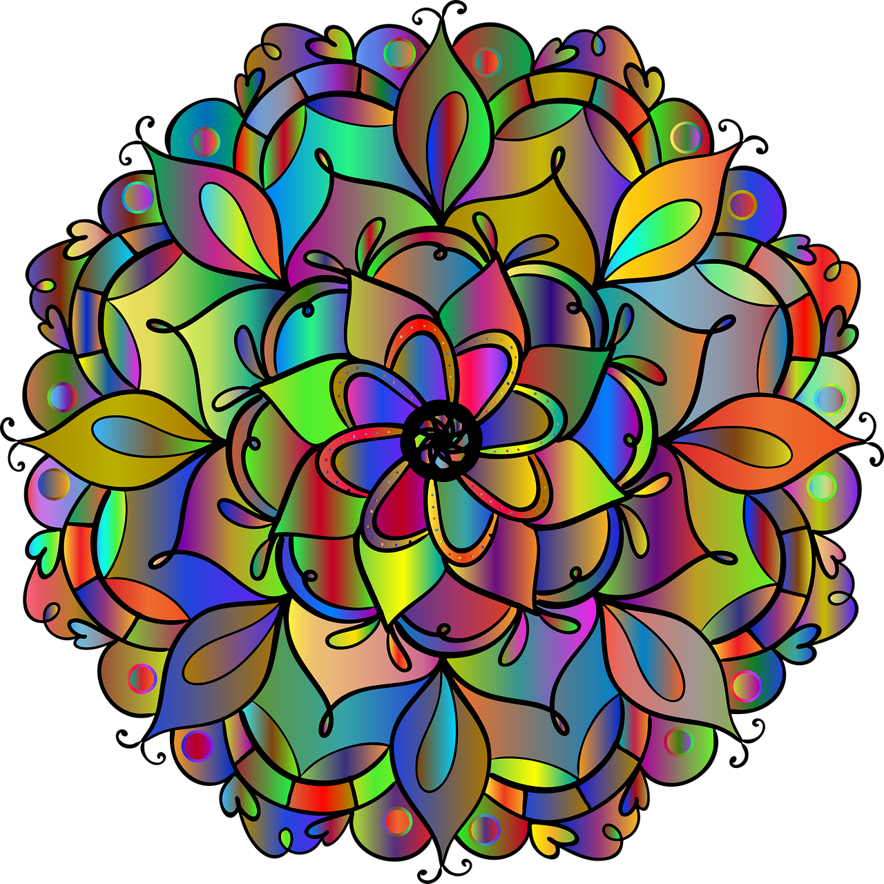 Mandala Floral pattern Colorful floral pattern