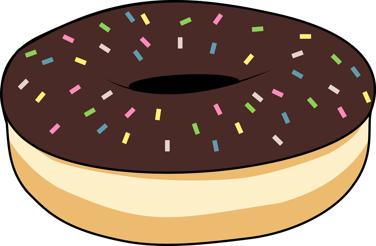 Donut Doughnut Glazed donut Stickdatei – Essen & Trinken
