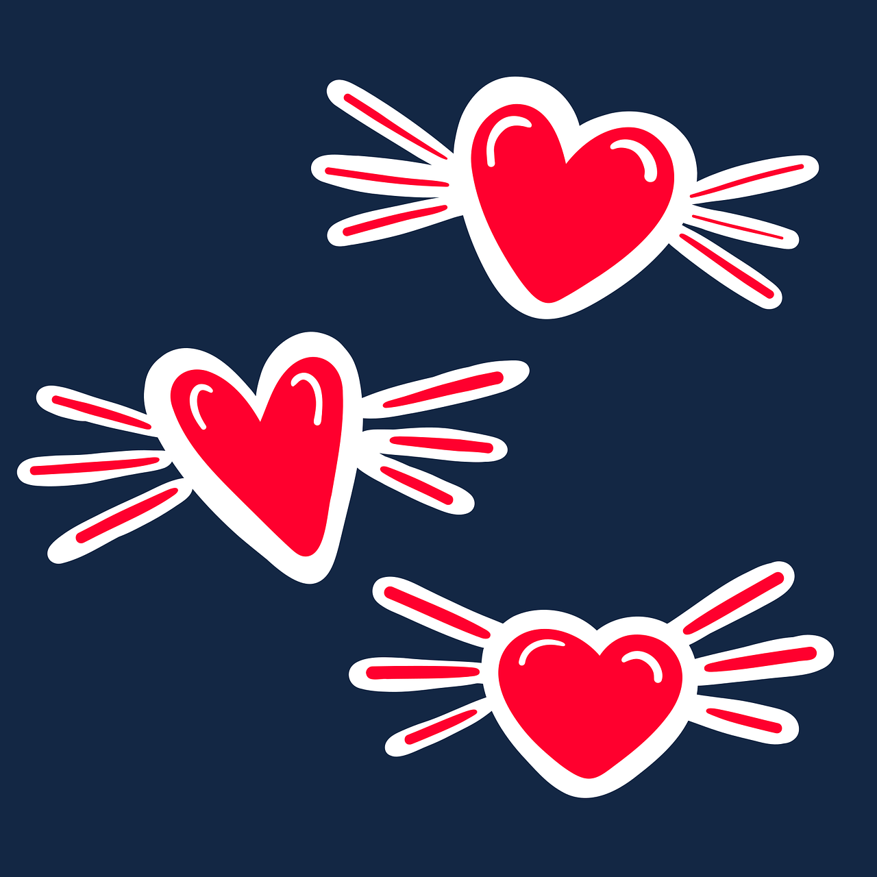 Valentine's day Romantic Hearts Stickdatei