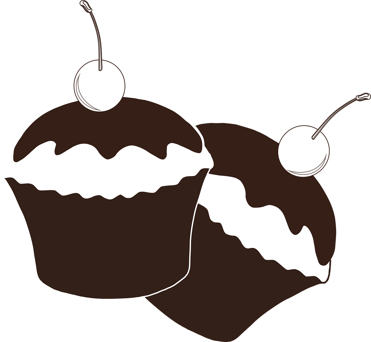 Cherry Dessert Cupcake Stickdatei – Kinder