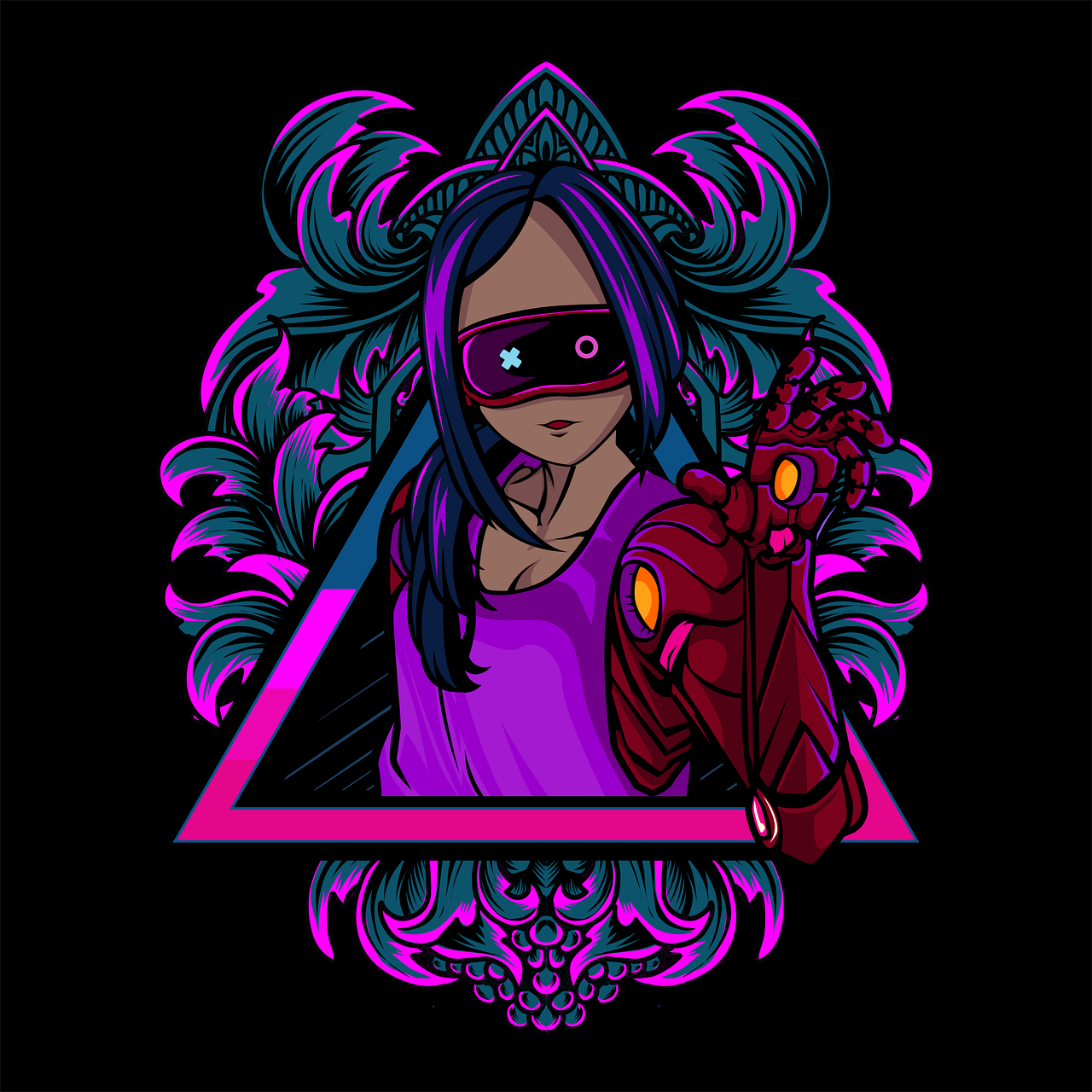 Woman Robot Cyberpunk