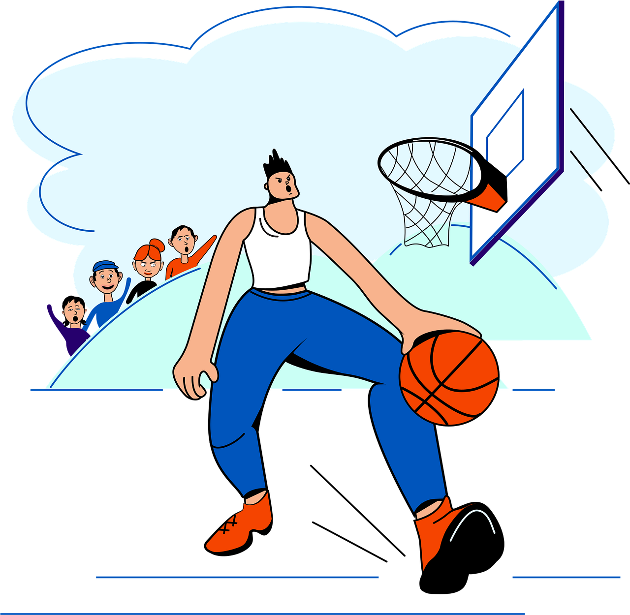 Sports Basketball Basketball player Stickdatei – Sport