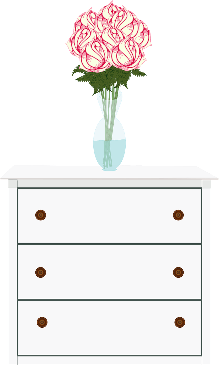 Dresser Furniture Rose Stickdatei