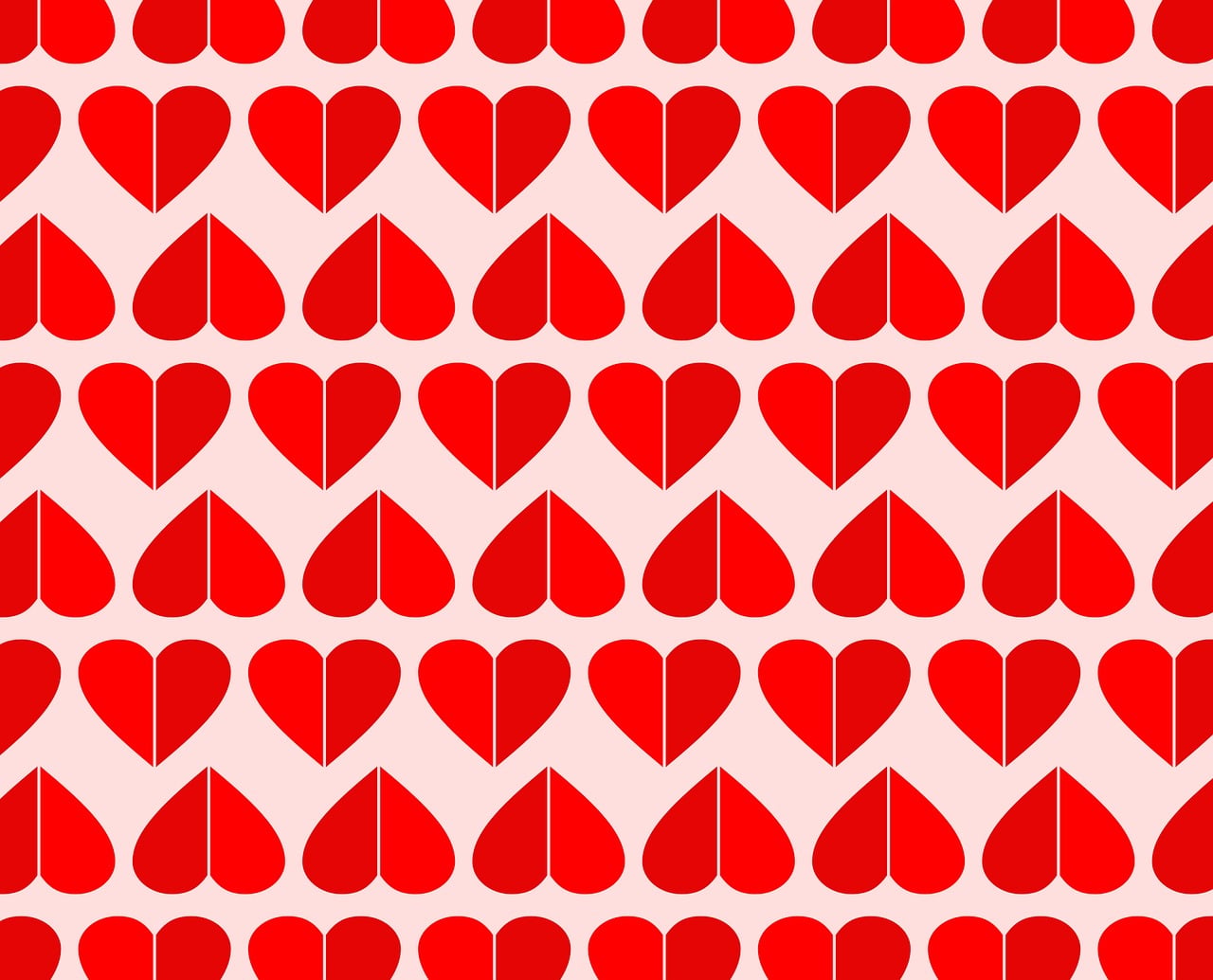 Hearts Art Rainbow Stickdatei