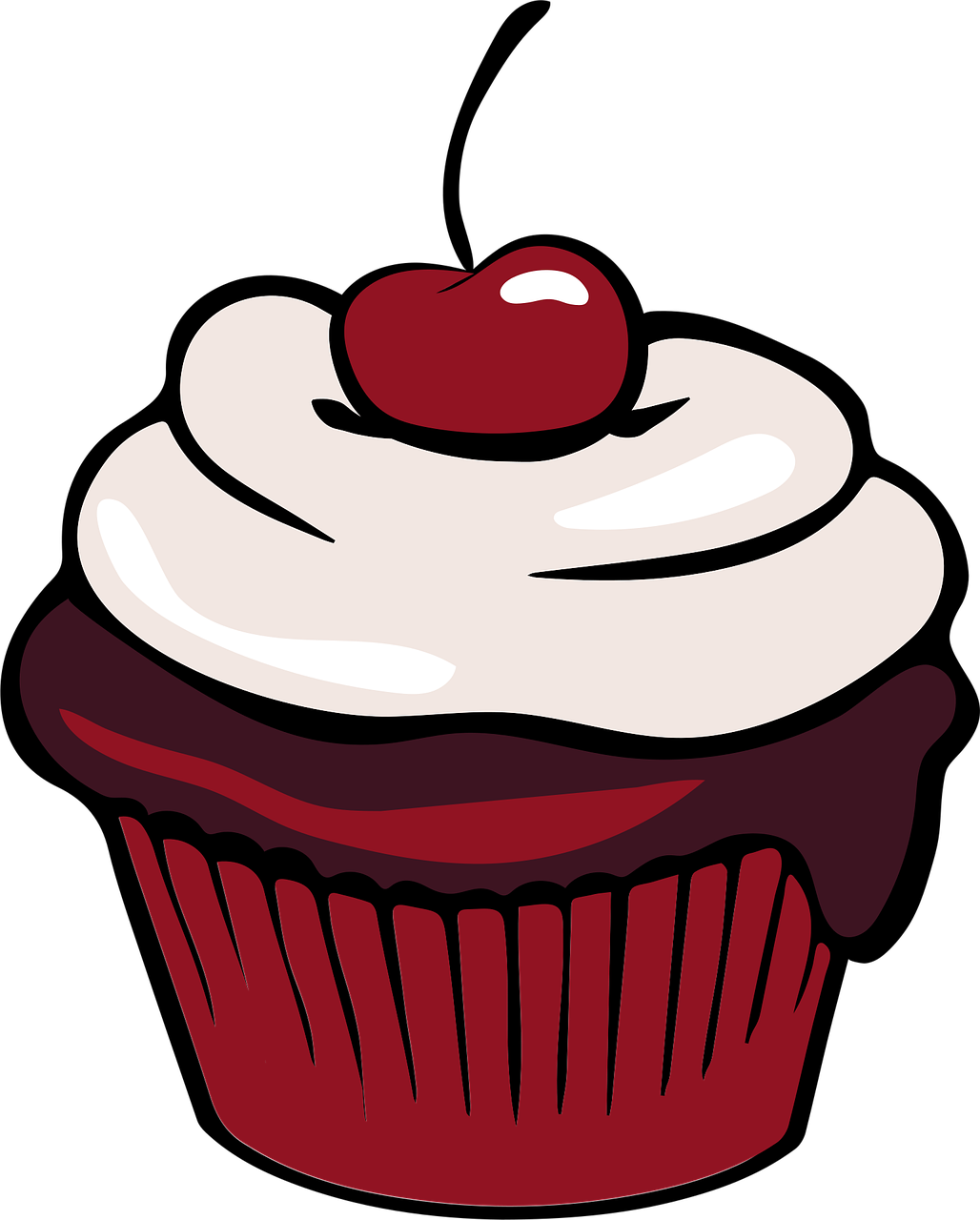 Red velvet Cupcake Cherry cupcake