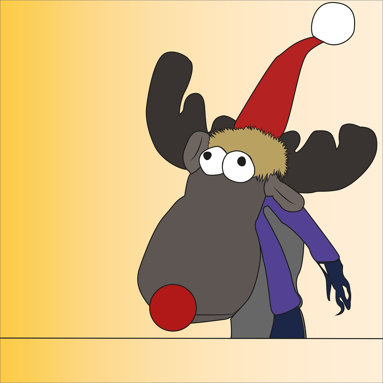 Reindeer Christmas Advent Stickdatei