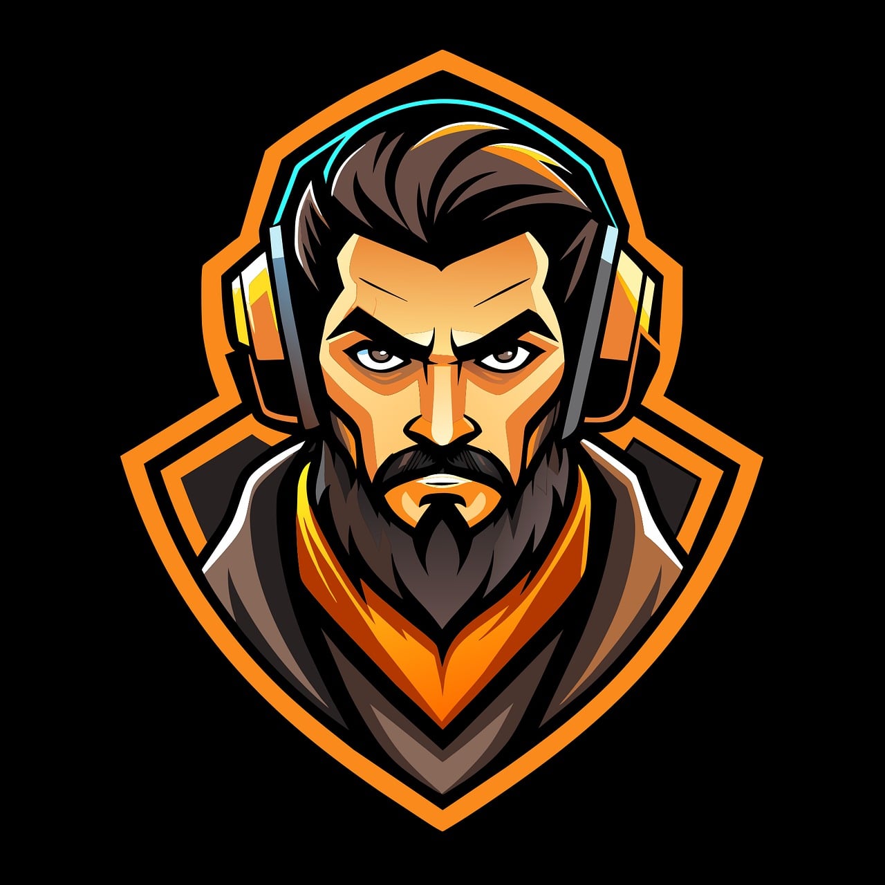 Ai generated Man Logo Stickdatei – Musik
