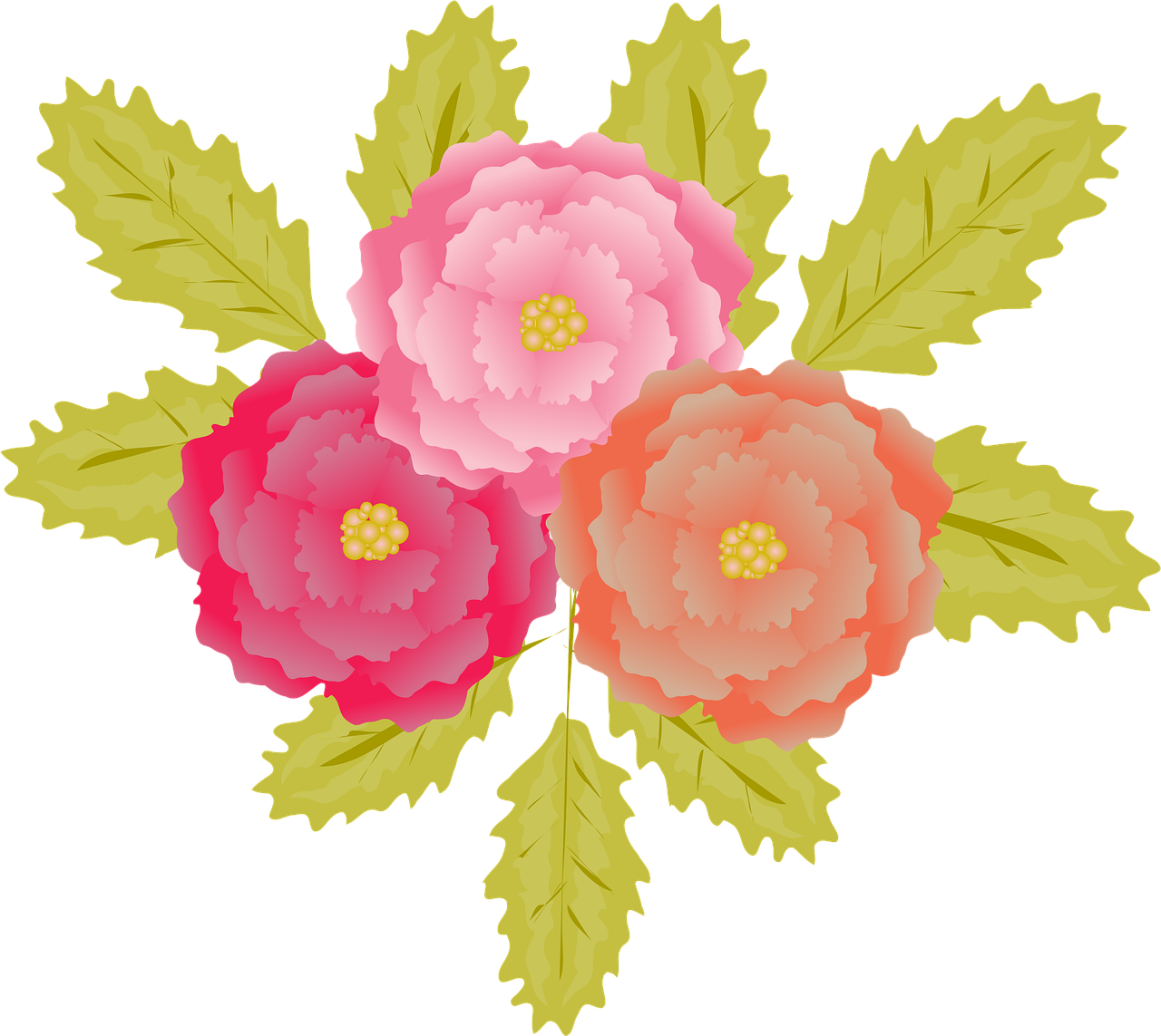 Roses Illustration Beautiful flowers Stickdatei – Blumen