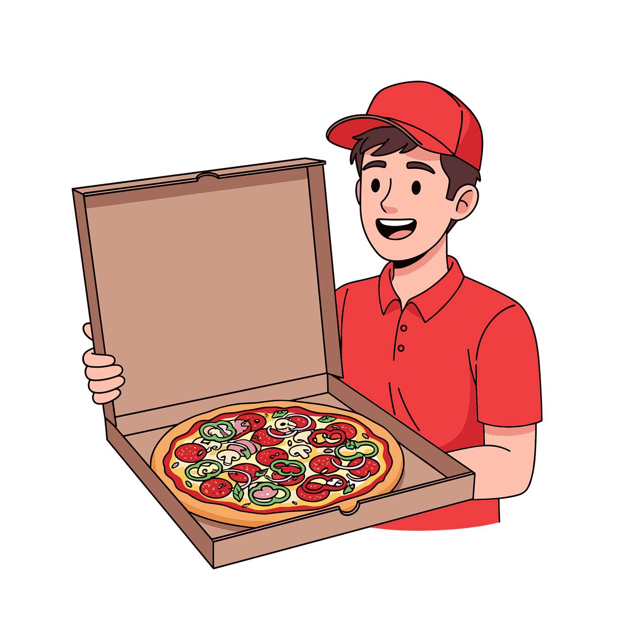 Ai generated Pizza Delivery