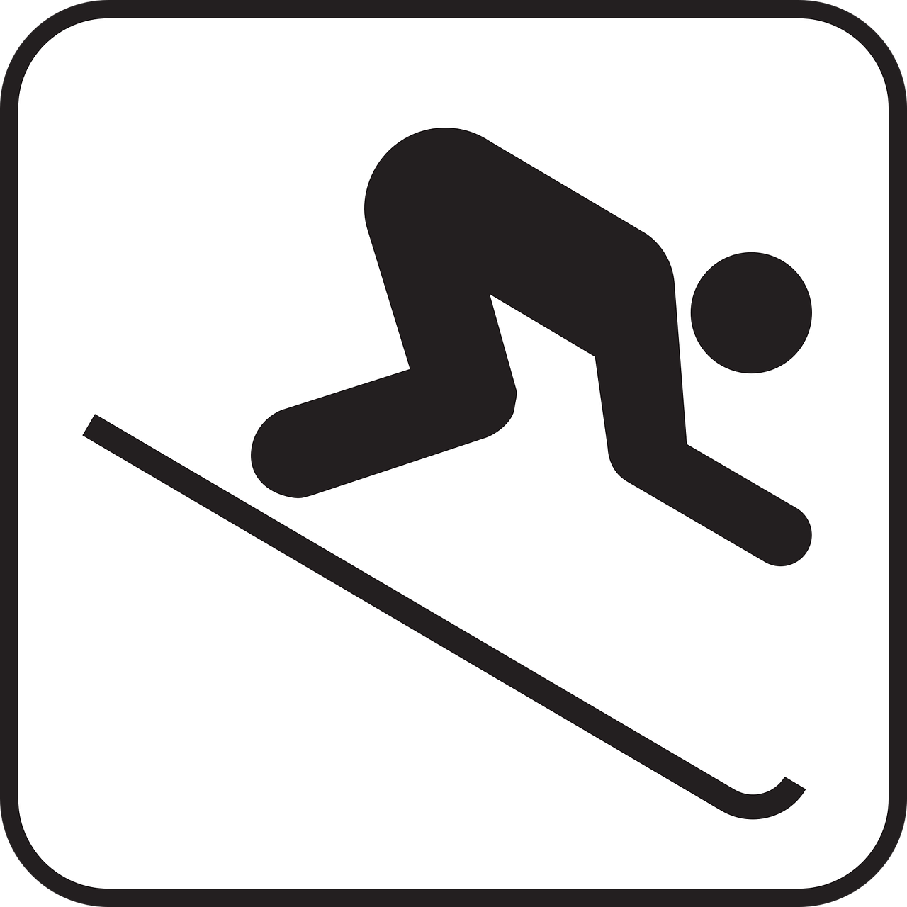 Skiing Ski-run Downhill Stickdatei