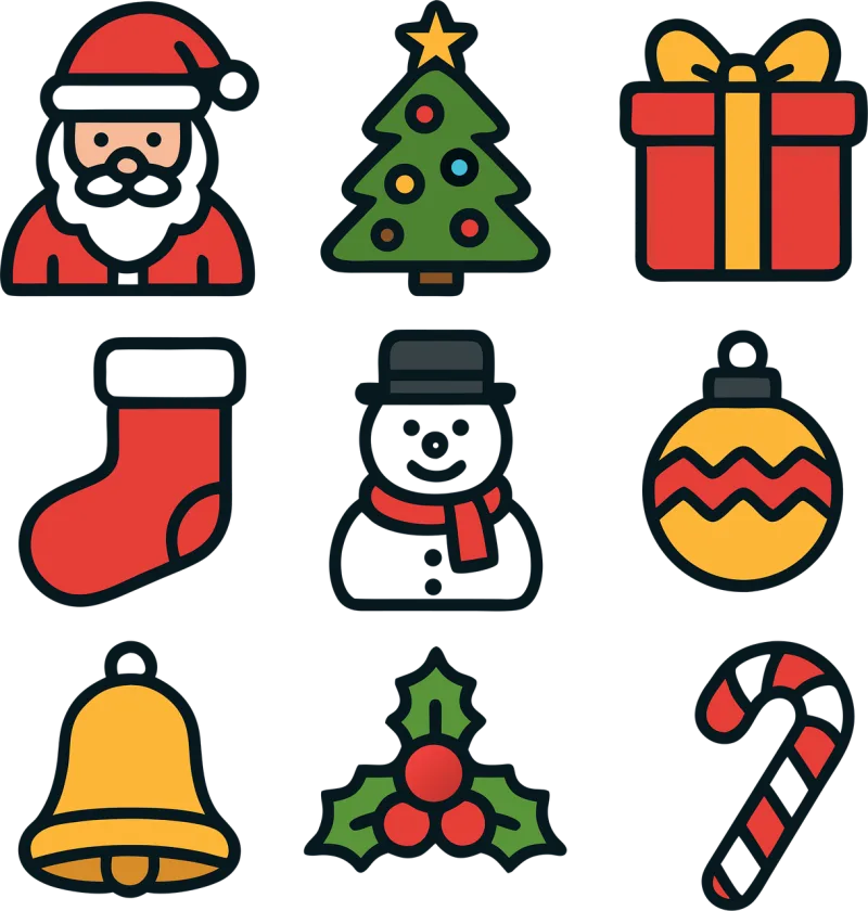 Christmas Christmas icon Christmas icons Stickdatei – Weihnachten