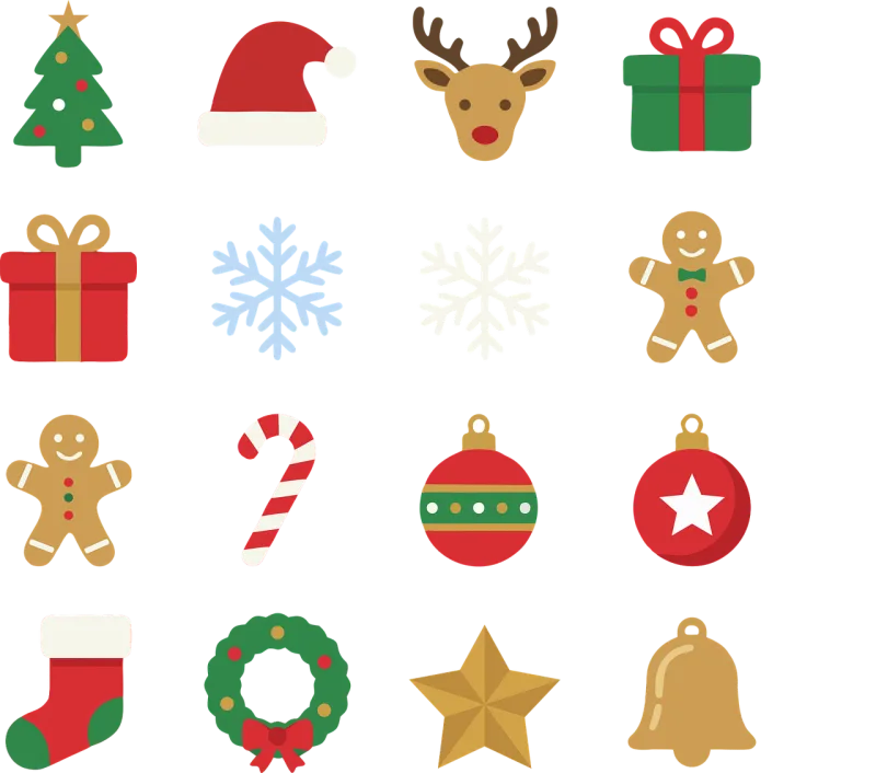 Christmas Christmas icon Christmas icons Stickdatei – Weihnachten