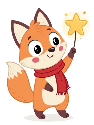 Cute fox christmas Festive fox illustration Woodland fox character Stickdatei