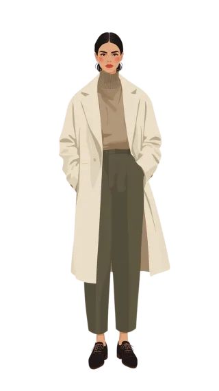 Stylized character Cartoon figure Cream overcoat Stickdatei – Essen & Trinken