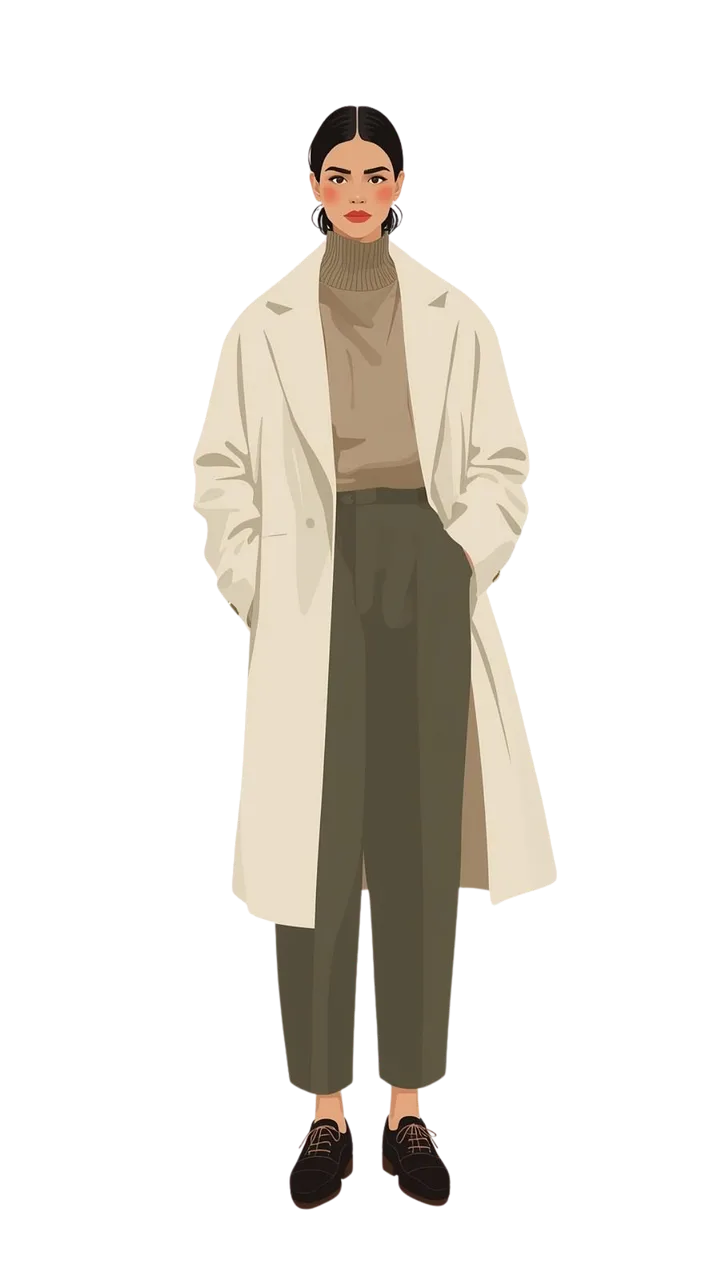 Stylized character Cartoon figure Cream overcoat Stickdatei – Essen & Trinken