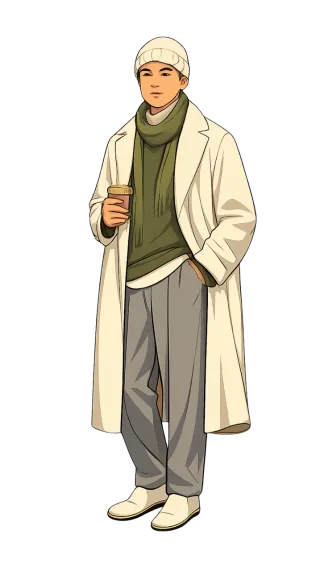 Stylized character Cartoon figure Winter outfit Stickdatei – Essen & Trinken