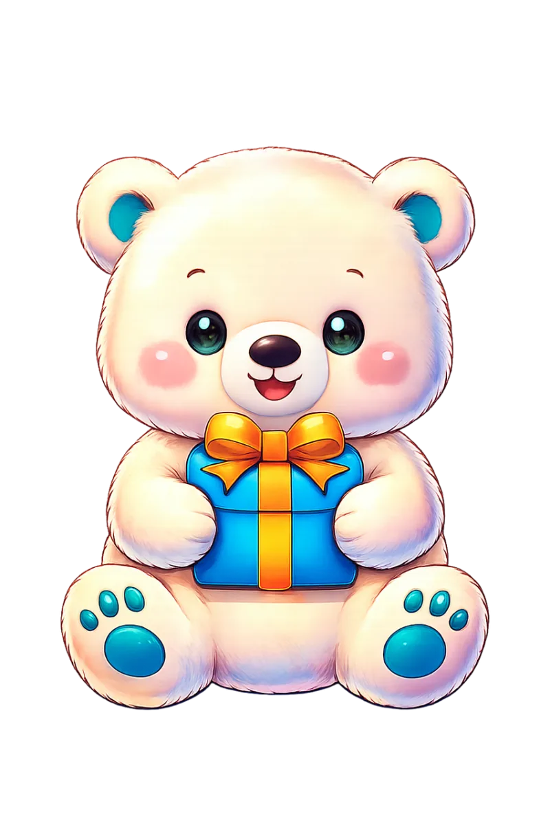 Teddy bear Cartoon animal Festive illustration Stickdatei – Kinder