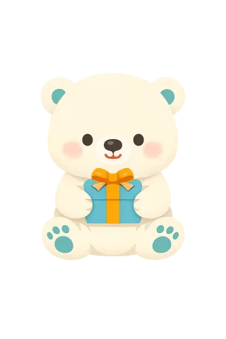 Teddy bear Cartoon animal Festive illustration Stickdatei
